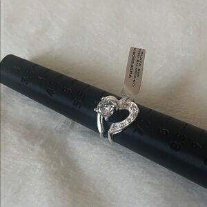 Elegant Silver Heart Ring Sterling Silver From Taxco size 6.5